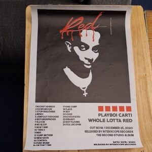 Playboi Carti Whole Lotta Red Canvas Poster